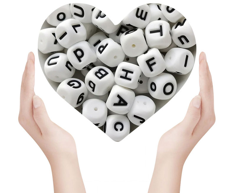 alphabet silicone beads
